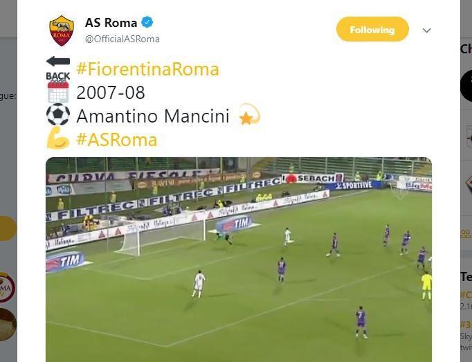 VIDEO - Verso Firenze: la Roma ricorda il pallonetto di Mancini