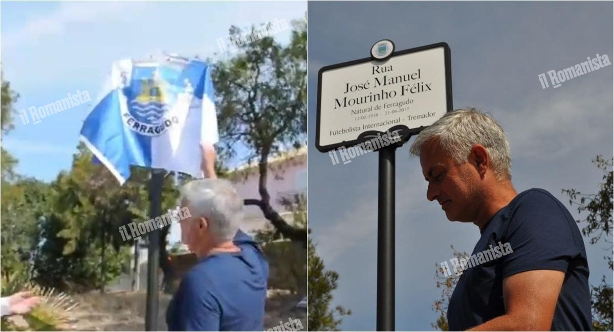 FOTO & VIDEO - Mourinho all'inaugurazione della via intitolata al padre