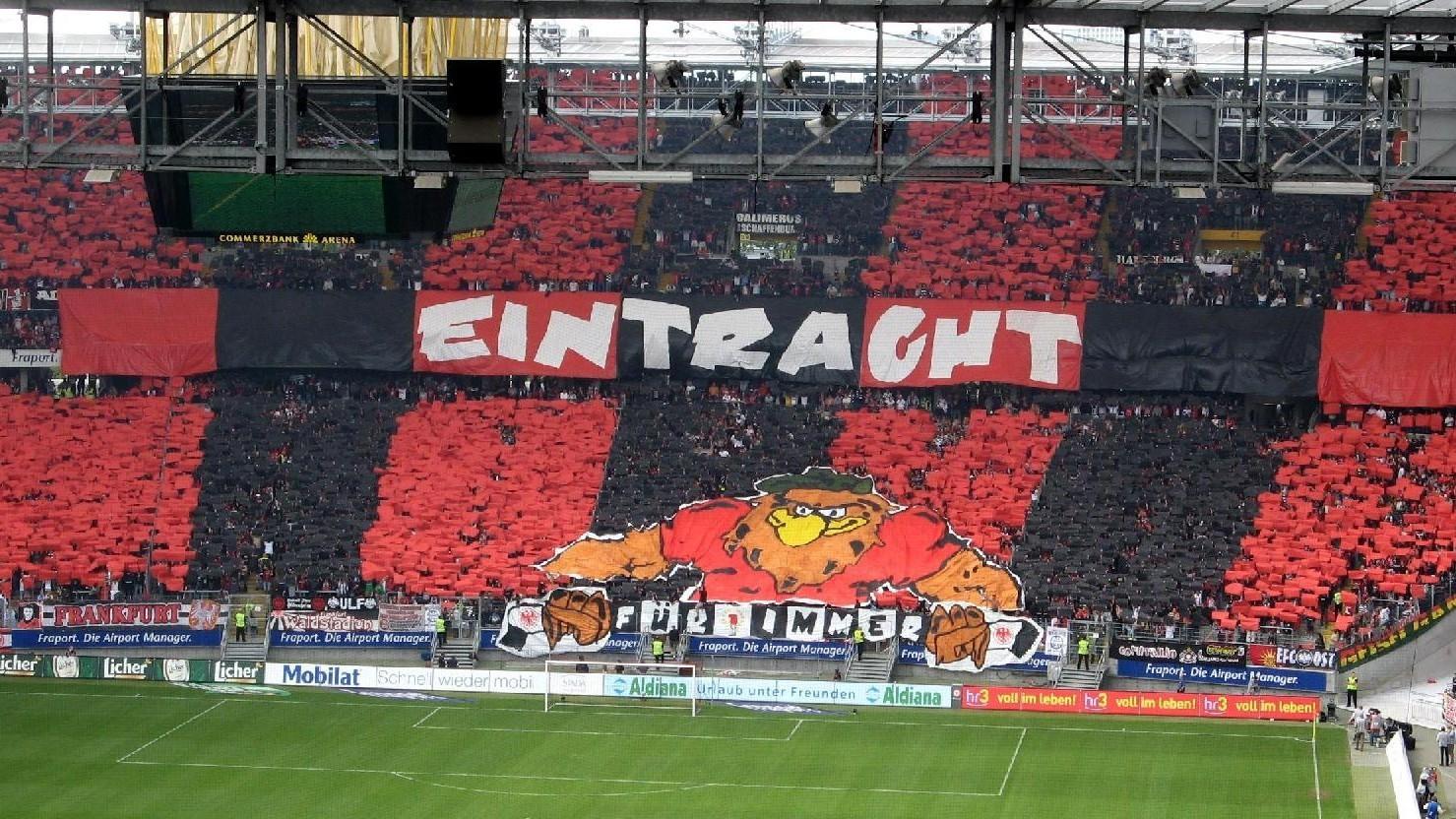 La tifoseria dell'Eintracht 