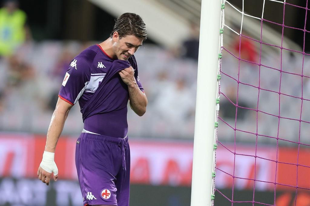 Dusan Vlahovic durante Fiorentina-Cosenza @ Getty Images 