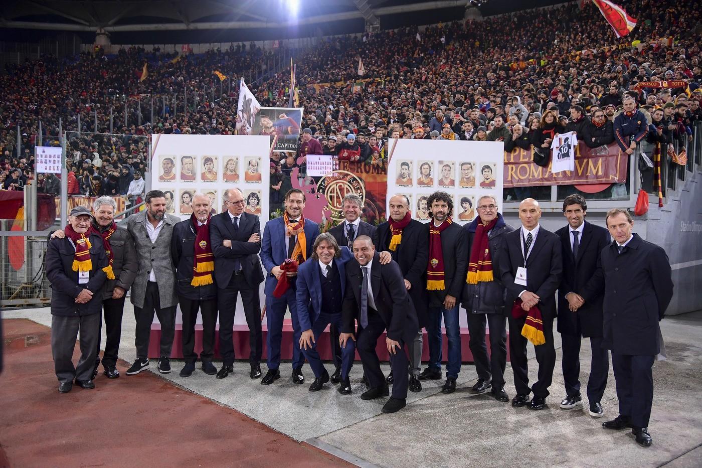 I giocatori della Hall of Fame della Roma ©LaPresse