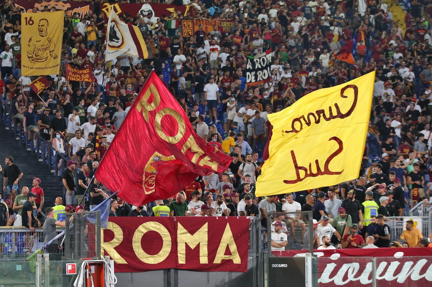 La Curva Sud durante Roma-Fiorentina @ AS Roma via Getty Images 