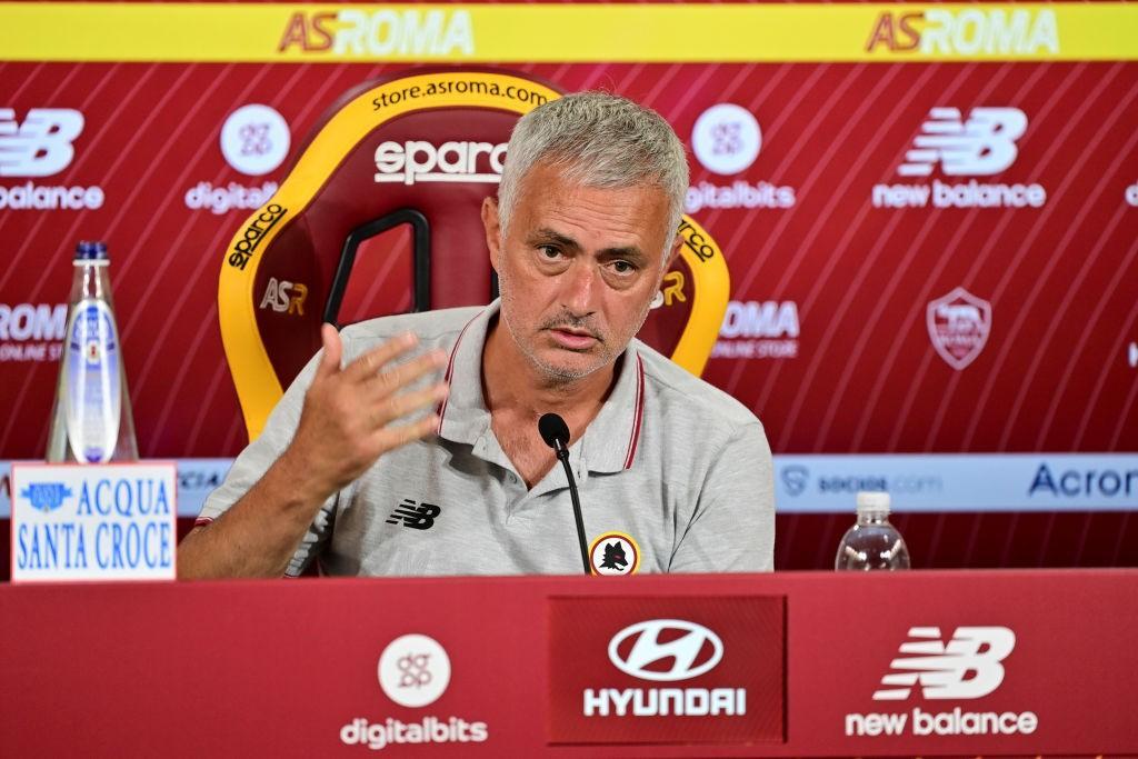 José Mourinho in conferenza stampa @ AS Roma via Getty Images 