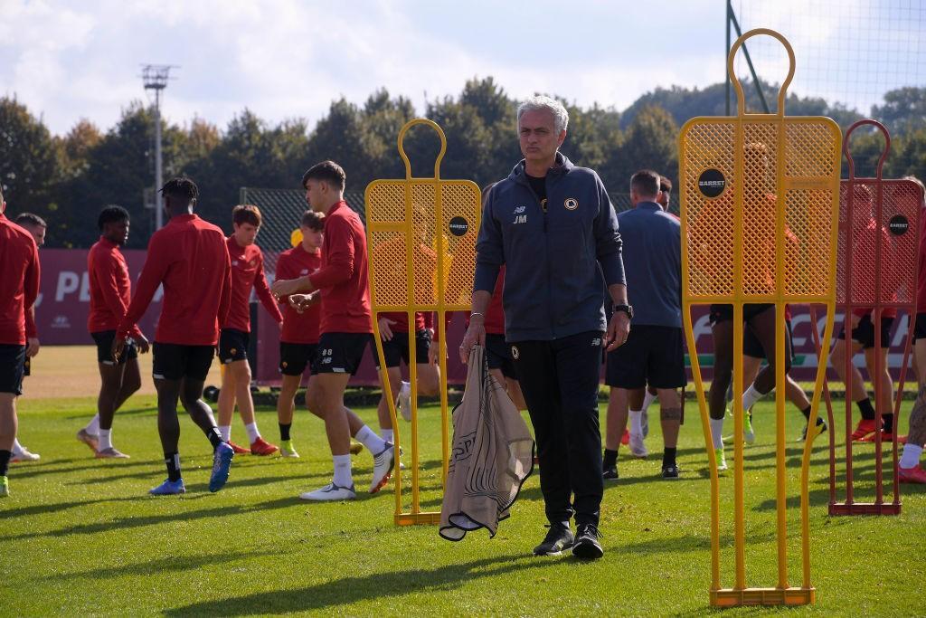 José Mourinho a Trigoria (As Roma via Getty Images) 