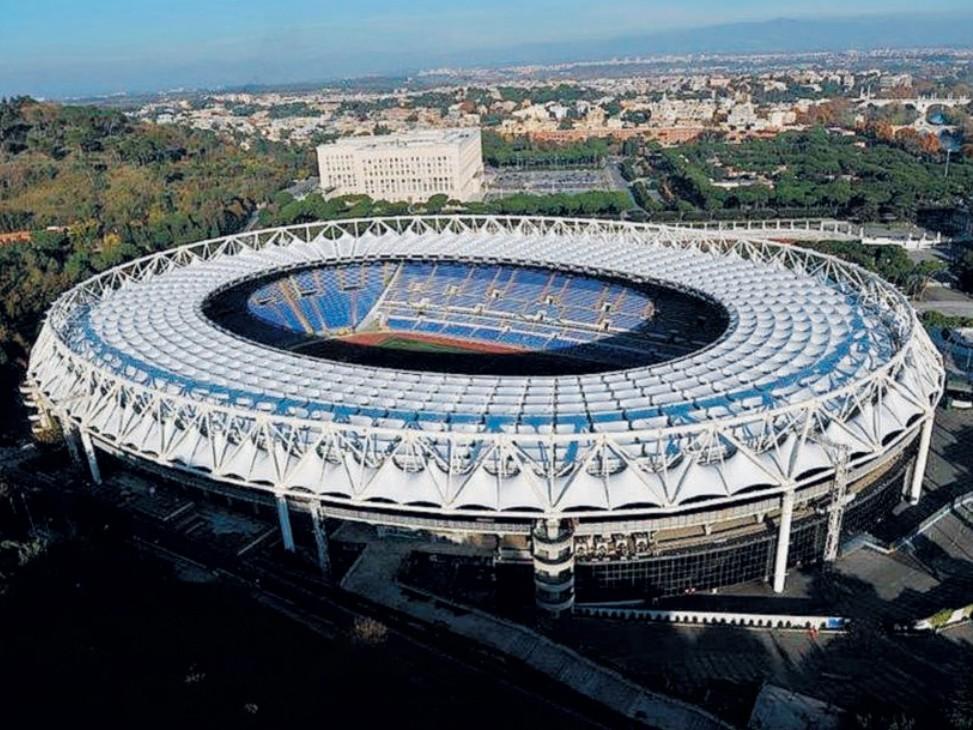 Una veduta aerea dello Stadio Olimpico 
