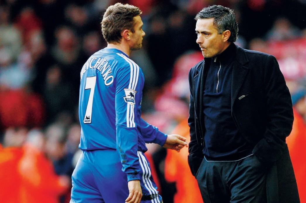 José Mourinho e Andriy Shevchenko ai tempi del Chelsea (Getty Images) 
