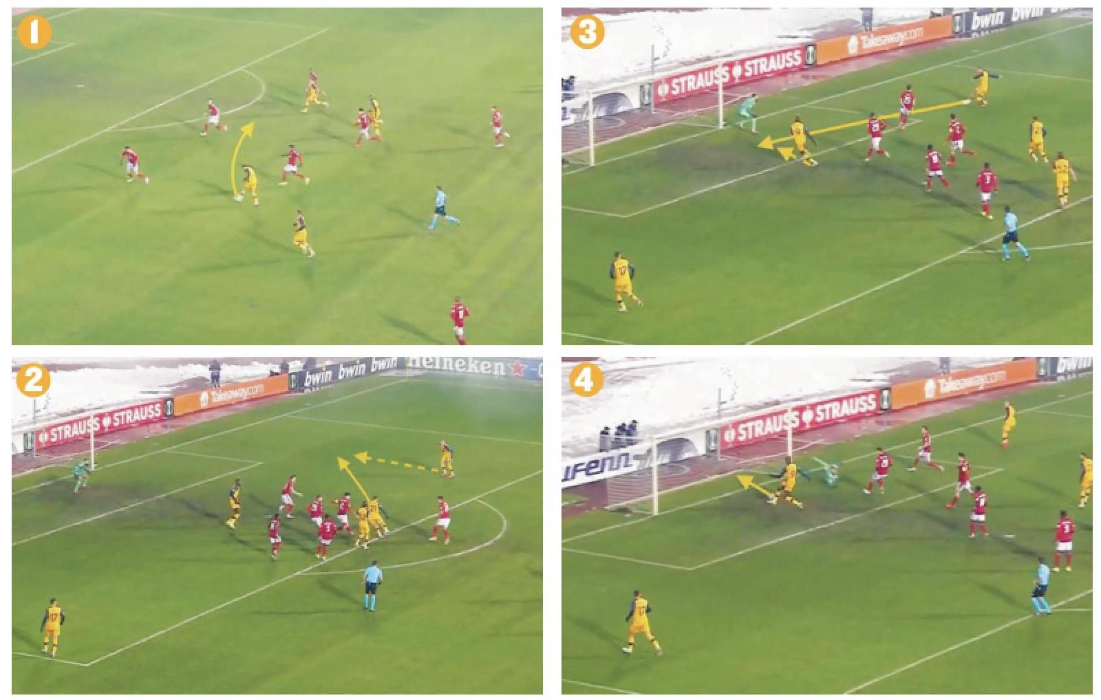 GALLERY - Lo sviluppo dell'azione del primo gol con il Cska Sofia