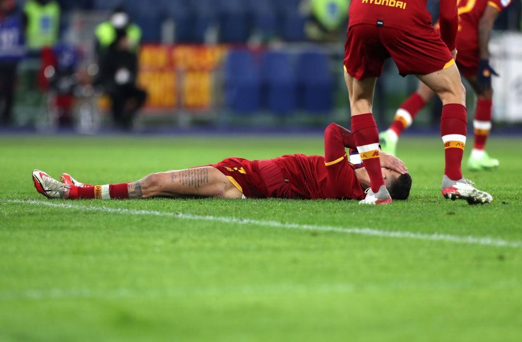 Pellegrini dopo il rigore sbagliato contro la Juventus (Getty Images) 