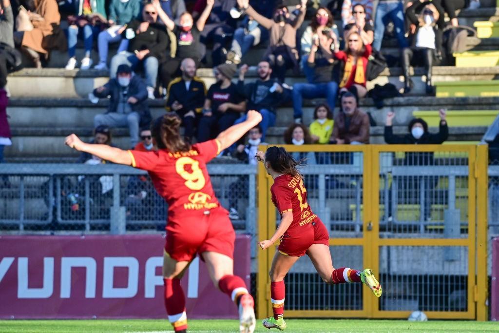Annamaria Serturini esulta dopo il gol alla Fiorentina (Getty Images) 