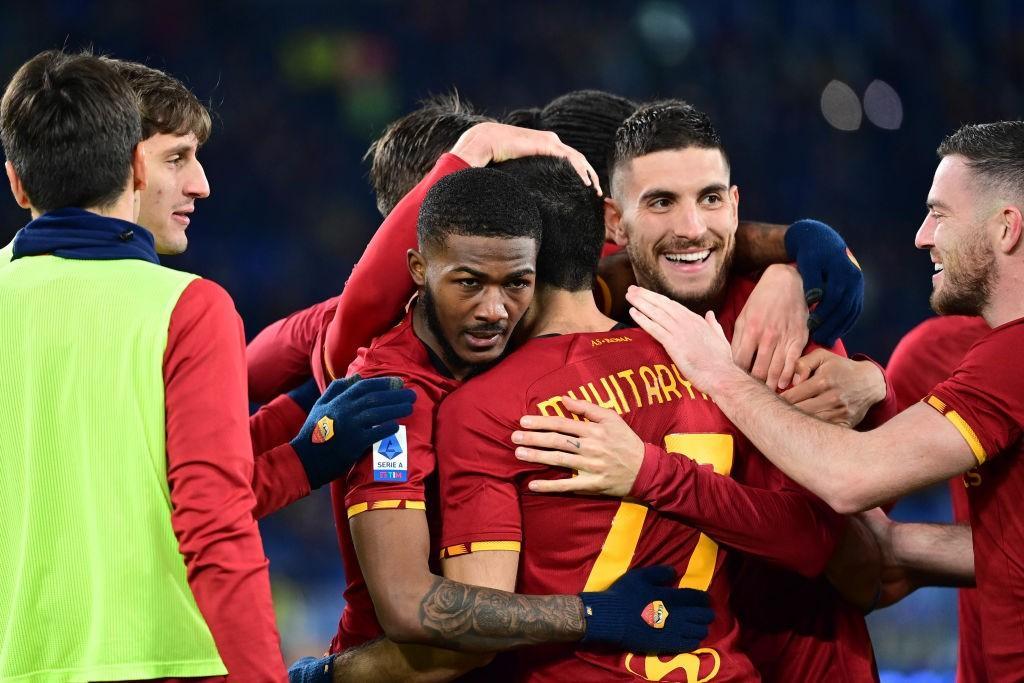 I festeggiamenti dopo un gol alla Juventus (AS Roma via Getty Images) 