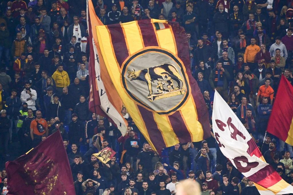 La Curva Sud contro il Milan (AS Roma via Getty Images) 