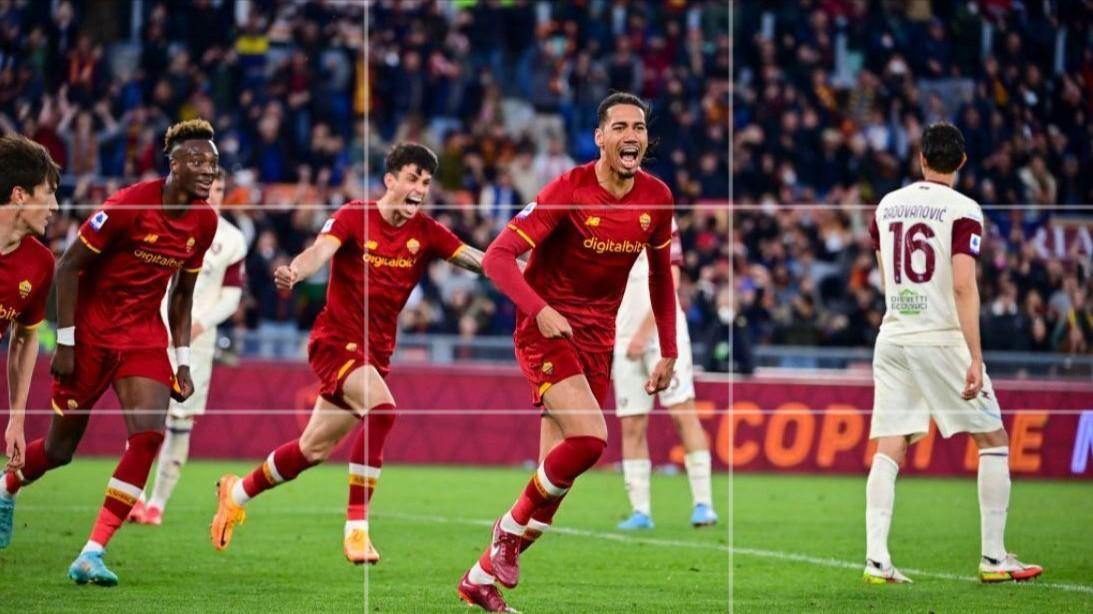 Chris Smalling esulta dopo il gol alla Salernitana (Getty Images) 