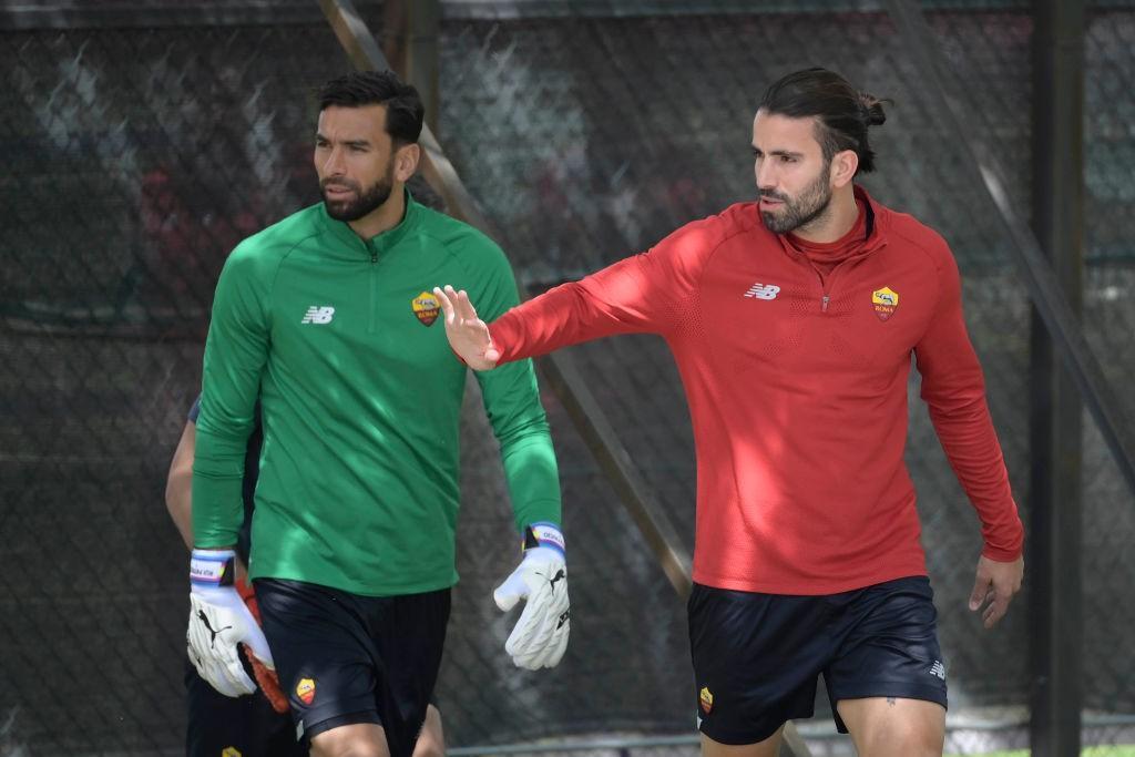 Oliveira e Rui Patricio (As Roma via Getty Images)