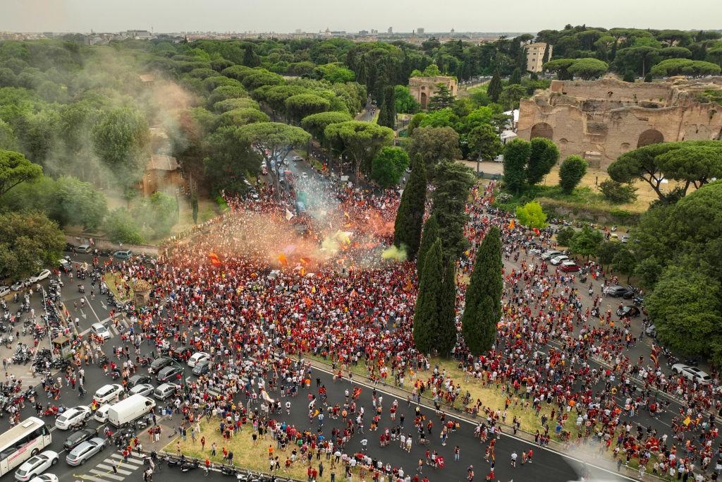 Una veduta aerea della festa del 26 maggio a Roma  (Getty Images)