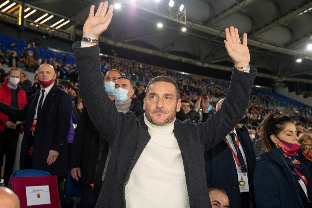 Francesco Totti allo stadio Olimpico (As Roma via Getty Images)