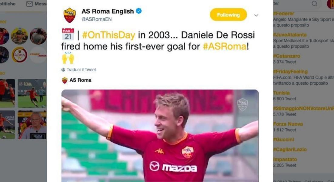 VIDEO - Sedici anni fa il primo gol di De Rossi con la Roma