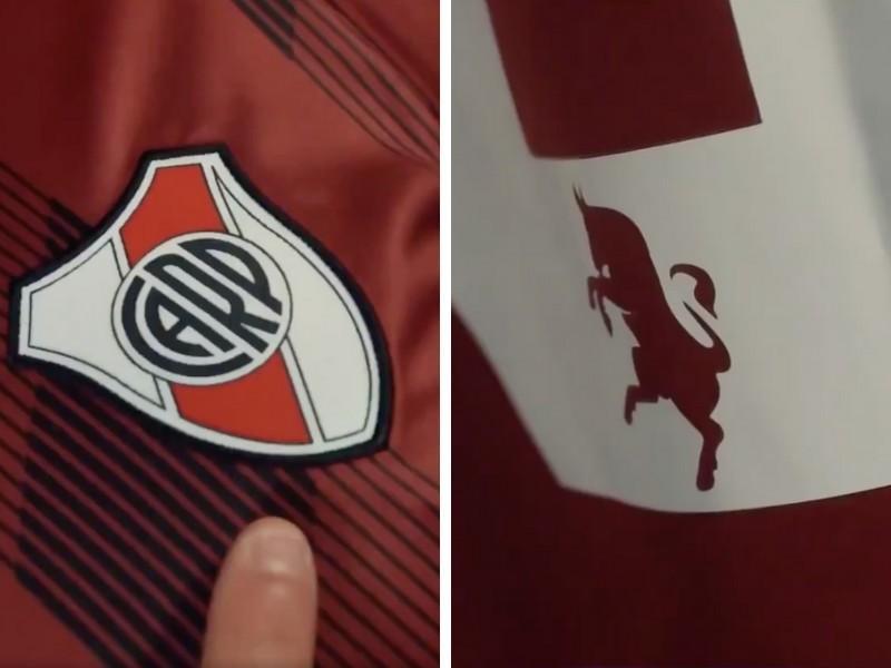 Il dettaglio dello stemma del River Plate e del Toro rampante 
