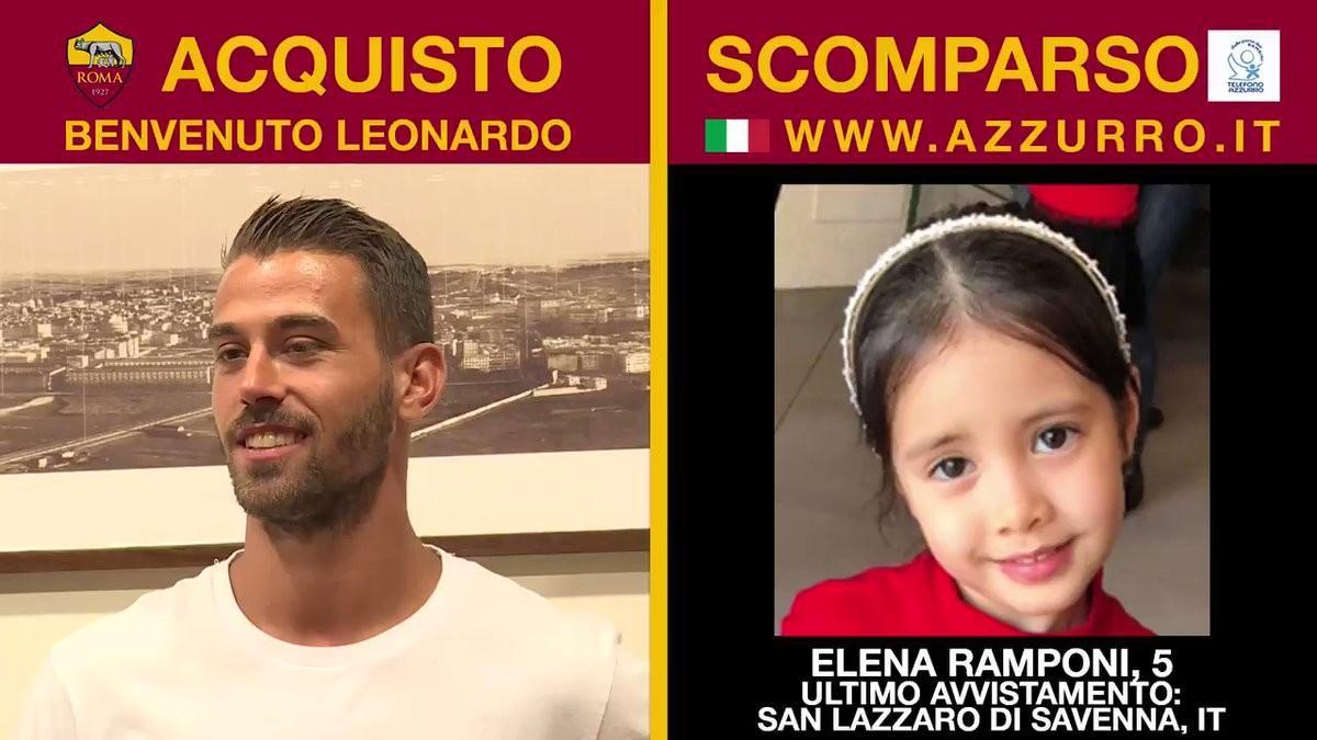 VIDEO - La Roma annuncia Spinazzola con un video dedicato ai bambini scomparsi nel mondo