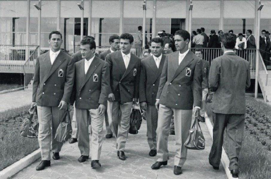 De Toni, Losi, Cavazzutti e Da Costa a Caracas per l'amichevole contro il Real Madrid del 1956 