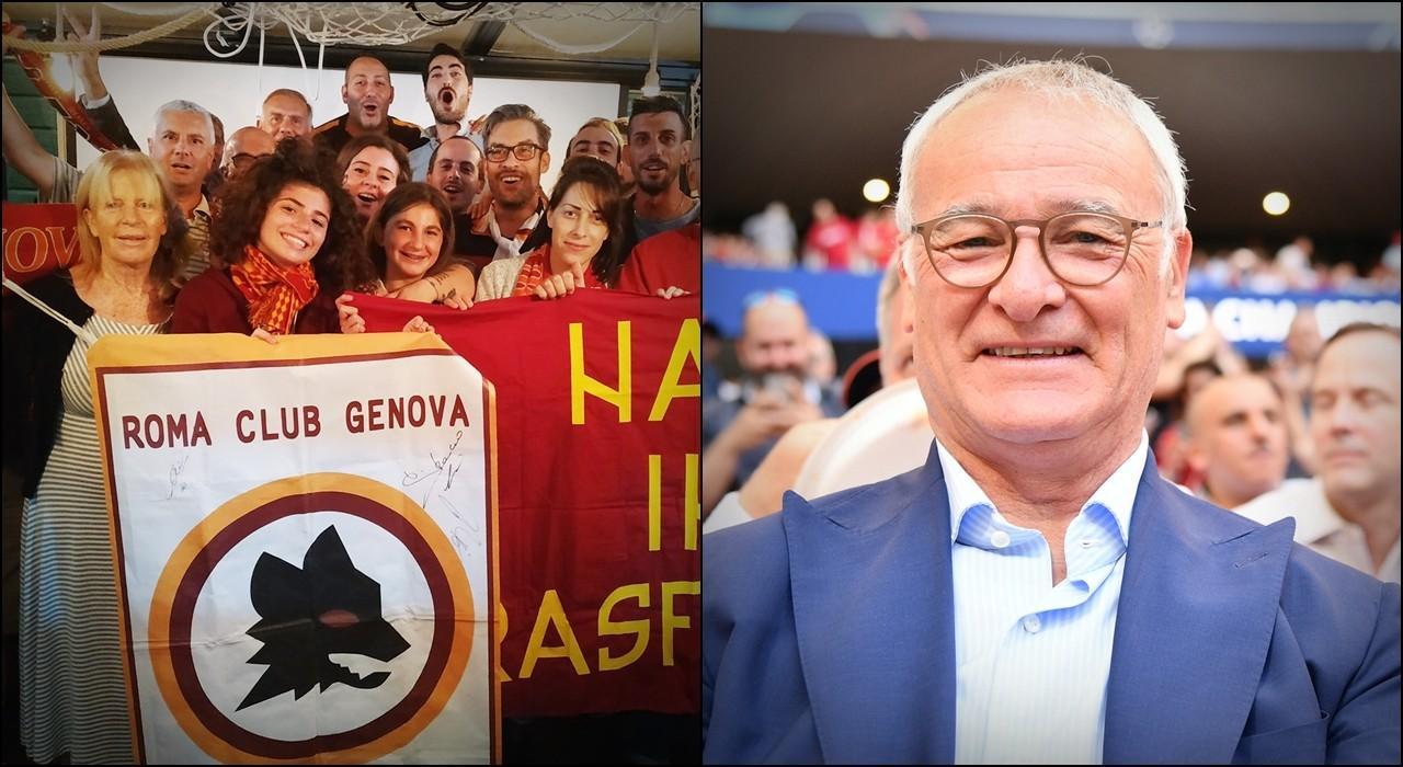 Il Roma Club Genova: «Ranieri, vieni a vedere l'Europa League con noi»