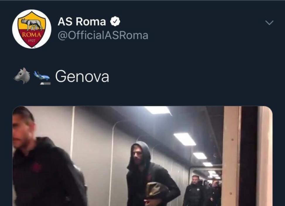 VIDEO - Genoa-Roma: la squadra giallorossa è arrivata a Genova©LaPresse
