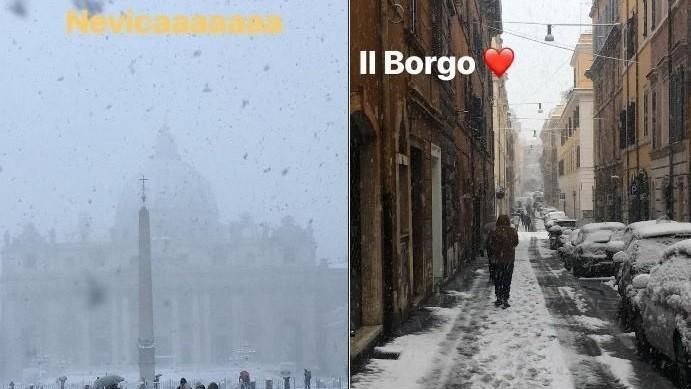 FOTO e VIDEO - Neve a Roma, Delvecchio a San Pietro: 