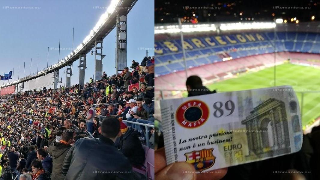 No al caro-biglietti: proteste nel settore e il Roma Club Barcellona diserta lo stadio