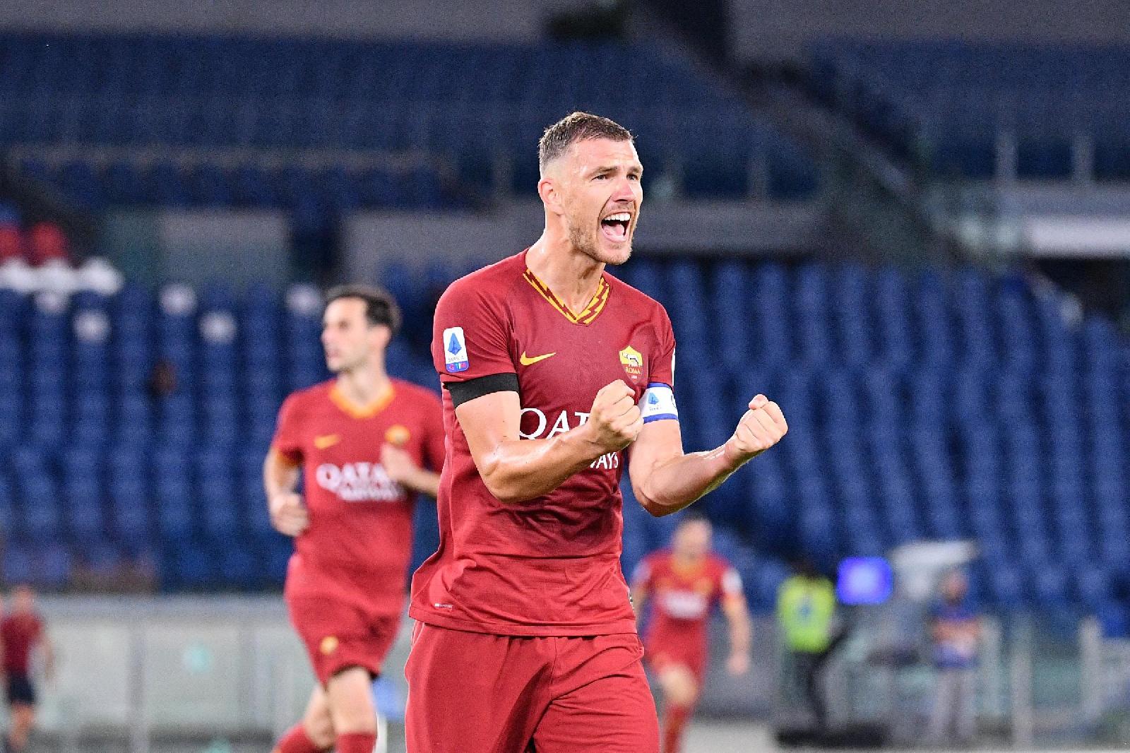 Roma-Sampdoria 2-1: la doppietta di Dzeko vale tre punti in rimonta©LaPresse