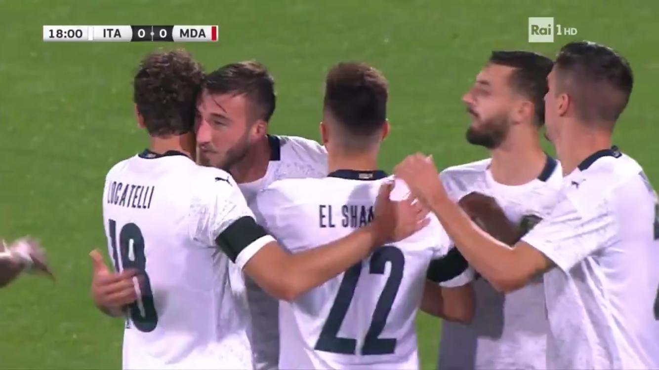 VIDEO - Italia-Moldova 6-0: Cristante fa il primo gol e l'assist per il terzo
