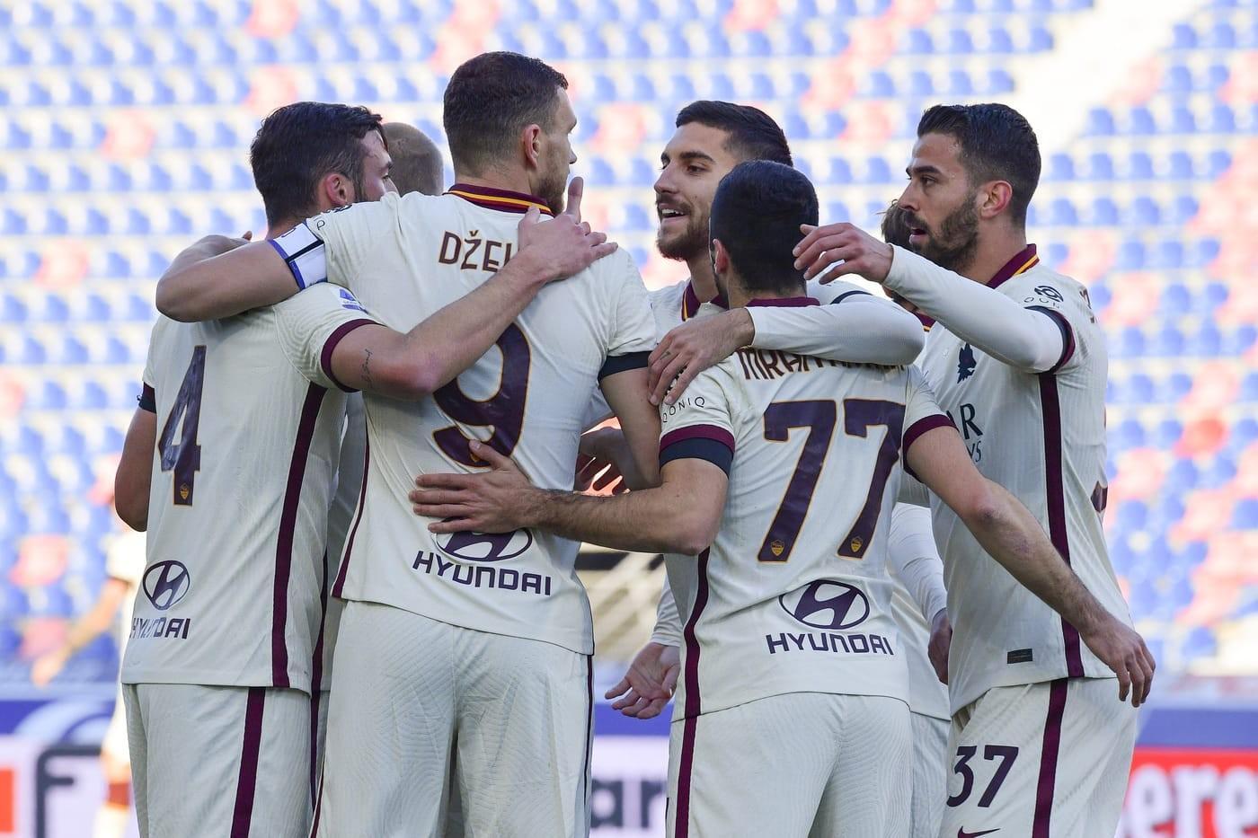 Bologna-Roma 1-5: Dzeko, Pellegrini, Veretout, Mkhitaryan e l'autogol di Poli firmano il successo©LaPresse