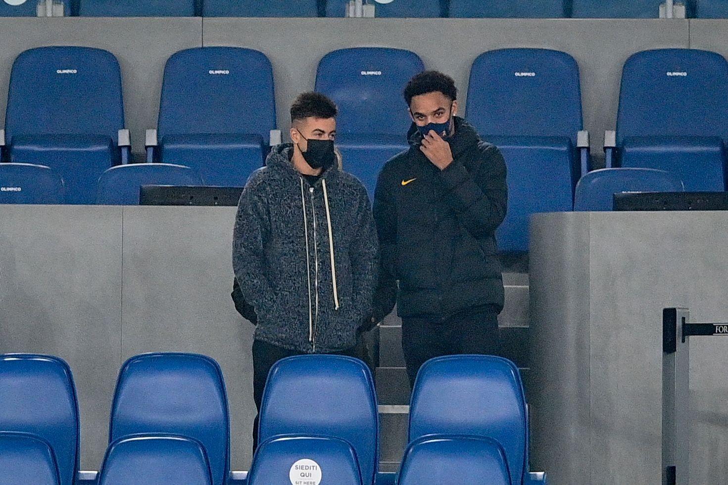 FOTO - El Shaarawy e Reynolds assistono a Roma-Verona