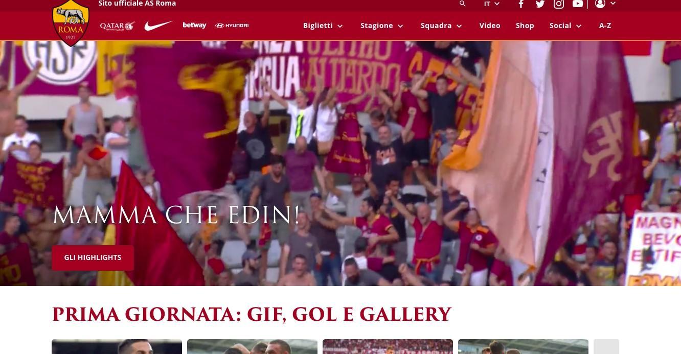Il sito della Roma cambia look, inaugurato il nuovo portale ufficiale del club