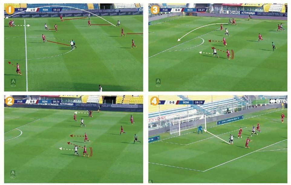 FOTO - Parma-Roma: l'analisi del primo gol dei padroni di casa