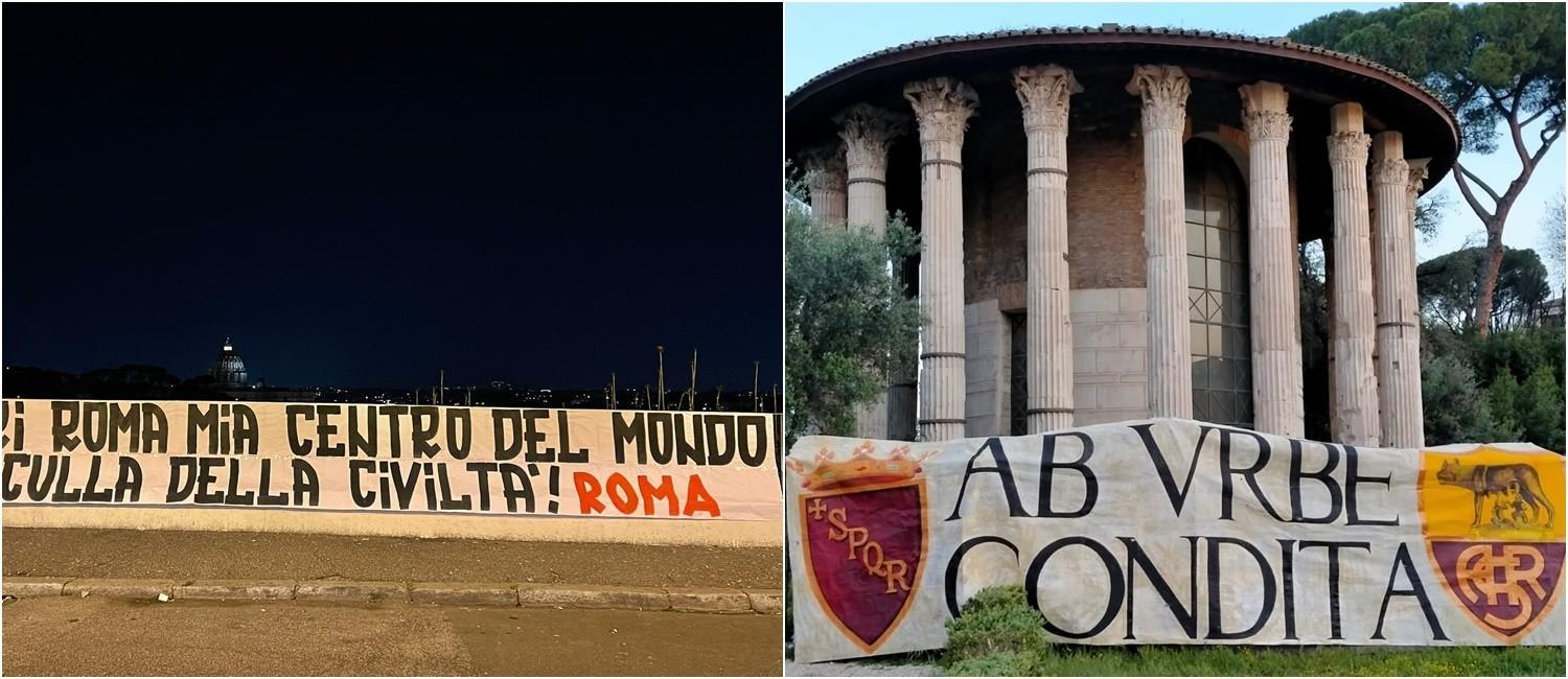 FOTO - Natale di Roma: gli striscioni d'auguri dei tifosi giallorossi