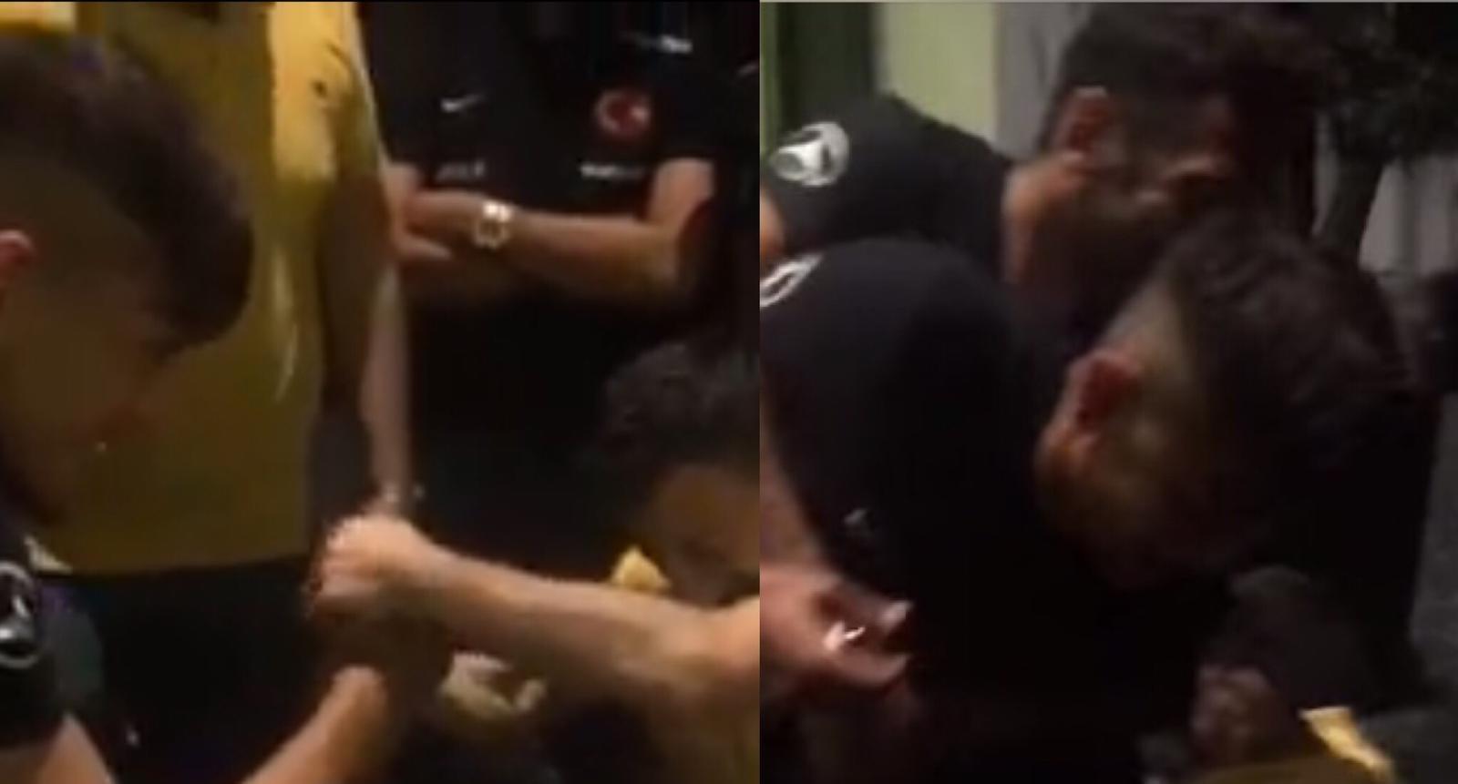 VIDEO - Ünder vince a braccio di ferro contro un comico turco e si dà alla fuga