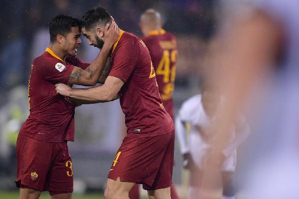 Cristante ringrazia Kluivert per l'assist ©LaPresse