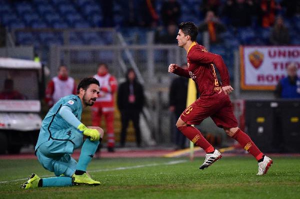 Diego Perotti e la corsa sotto la Curva Sud ©LaPresse