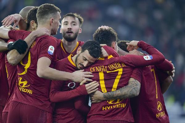 FOTO - Parma-Roma: la gioia di Florenzi al fischio finale ©LaPresse
