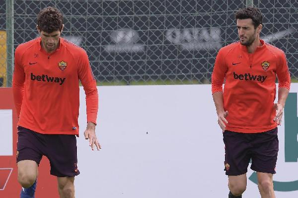 Fazio e Marcano durante un esercizio ©LaPresse