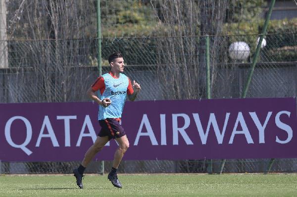 Lorenzo Pellegrini si allena in individuale ©LaPresse