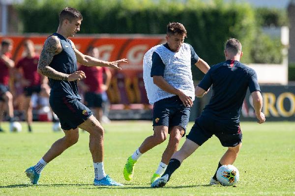 FOTO - Domani l'ultima amichevole: la Roma lavora sotto il sole di Trigoria ©LaPresse