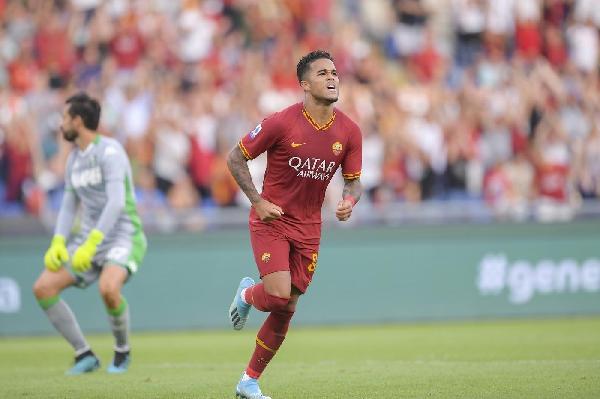 FOTO - La Roma ne fa quattro: le esultanze di Cristante, Dzeko, Mkhitaryan e Kluivert ©LaPresse
