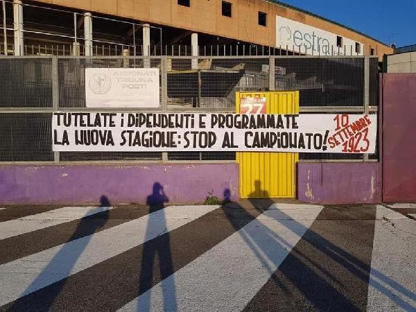 Striscione ultras Arezzo