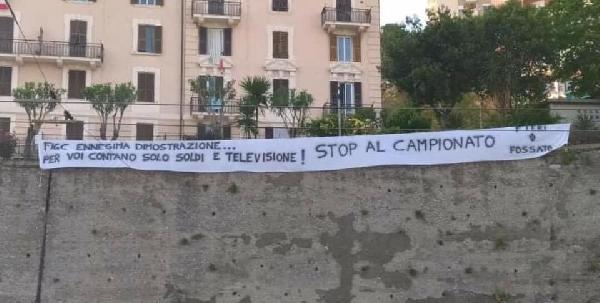 Striscione ultras Sampdoria