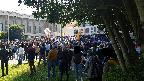 Protesta dei tifosi nella sede dell'Eur: 