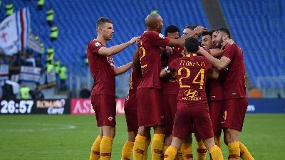 La Roma esulta