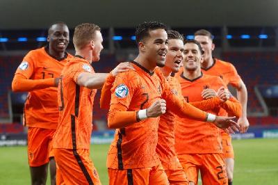 Justin Kluivert con la maglia dell'Olanda (Getty Images)