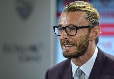 Balzaretti in conferenza stampa (As Roma via Getty Images)