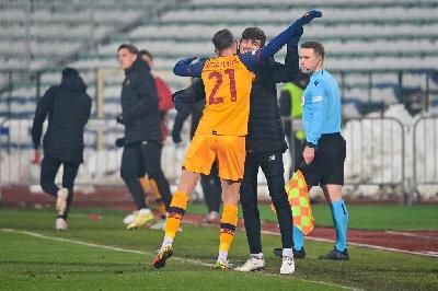 Borja Mayoral esulta con Villar dopo la rete del 2-0 contro il Cska Sofia (Getty Images)