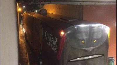 L'autobus della Roma lascia il Franchi